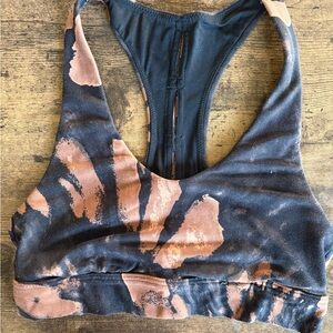 Aerie Black and Tan Tie Dye Sports Bra